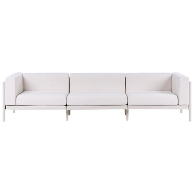 Image of Beliani Garden Sofa 3 Seater Ferretti Light Beige