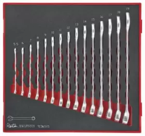 Image of Teng Tools TED6515 15 Piece EVA Combination Spanner Set
