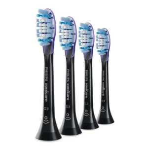 image of Philips Sonicare Premium Gum Care St &ard HX9054/33 Replacement Heads Black Toothbrush 4Pcs