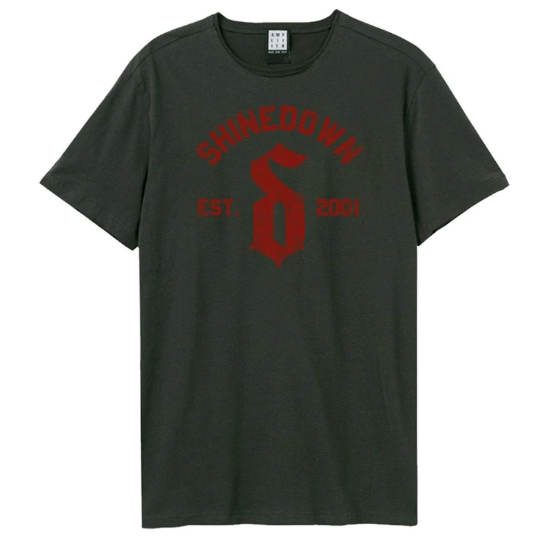 Image of Amplified Amplified Men 2001 Shinedown T-Shirt in Charcoal Size: X-Small Charcoal XS Male 5063377028454