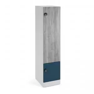 image of Flux 1700mm high lockers with two doors larger upper door - mechanical