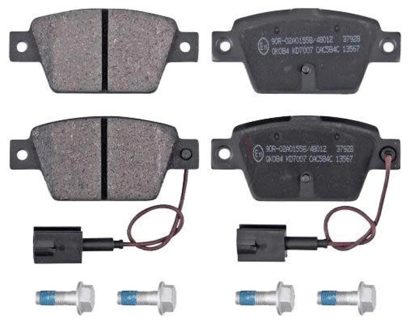 Image of A.B.S. 37928 Brake pad set incl. wear warning contact Brake Pad Set,disc brake (402)