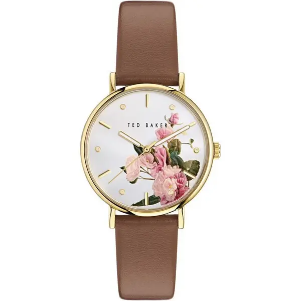 image of Ted Baker Phylipa Romance Watch BKPPHF308 - Gold, Silver and Brown One Size