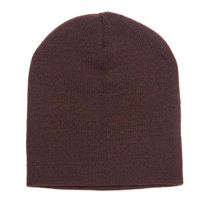 Image of Yupoong Mens Flexfit Heavyweight Standard Beanie Winter Hat in Brown Brown Male One Size