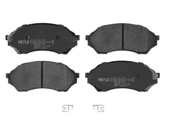 Image of MEYLE 025 234 9016 Brake pad set Front Axle, without acoustic wear warning, Original Quality, with anti-squeak plate Brake Pad Set,disc brake (402)