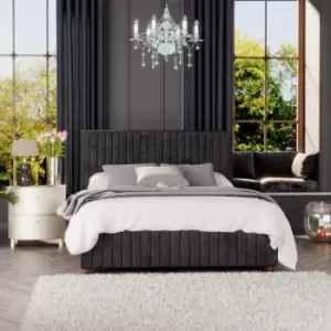Image of Laurence Llewelyn-Bowen Laurence Llewelyn Bowen Estella Ottoman Storage Bed Mirazzi Velvet Black King
