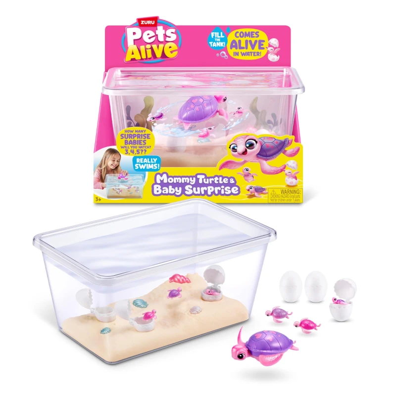 Image of Pets Alive Mama Turtle Surprise by ZURU Robot Toy Pet Turtle