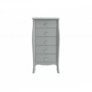 image of Steens Baroque Narrow Chest of Drawers, Grey