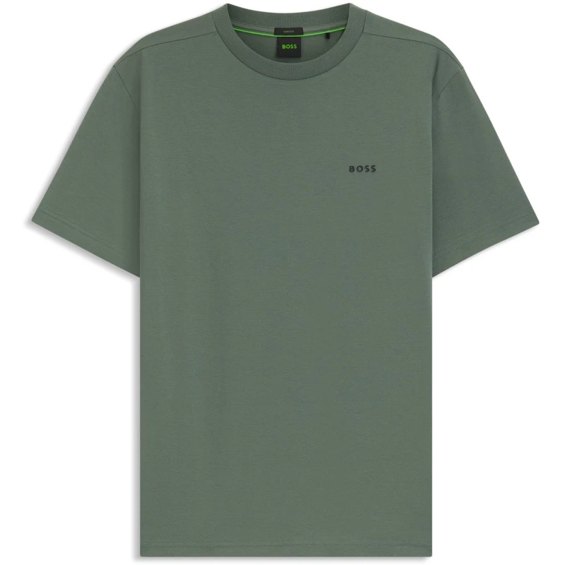 Image of Boss Mens Logo T-Shirt, Logo Design Open Green 358 male XL
