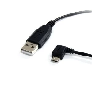 Image of StarTech 3ft Micro USB Cable A to Left Angle Micro B
