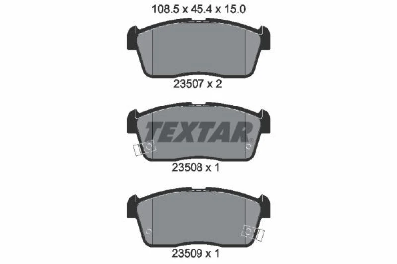 Image of Brake pad set TEXTAR 2350701