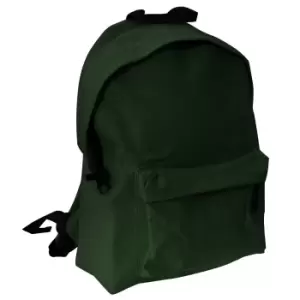 Image of Bagbase Junior Fashion Backpack / Rucksack (14 Litres) (Pack of 2) (One Size) (Bottle Green)