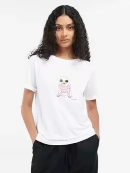 Image of Barbour Addison T-Shirt - White, Size 10, Women