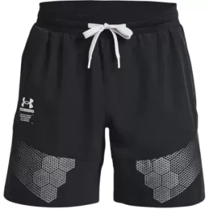 image of Under Armour Armour Armourprint Woven Shorts Mens - Black