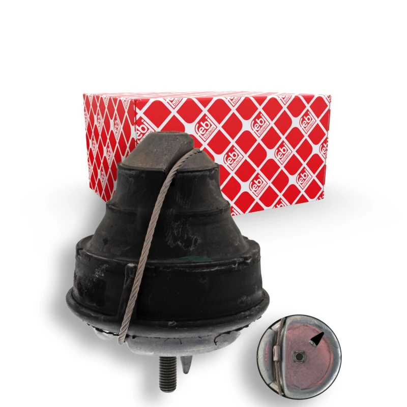 Image of FEBI BILSTEIN 09736 Engine mount Lower, Hydro Mount Elastomer Engine Mounting (247)