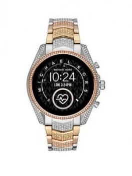 Image of Michael Kors Full Display Two Tone Stainless Steel Bracelet Ladies Smart Watch