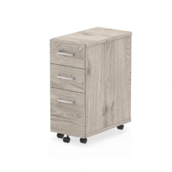Image of Trexus Tall Narrow Mobile Pedestal 300x550x695mm Grey Oak Ref I003225