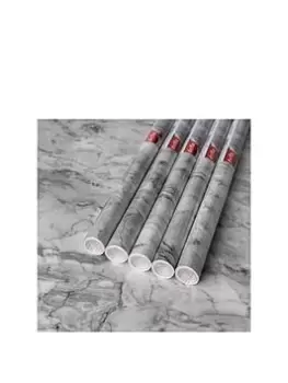 image of D-C-Fix Marble Romeo Grey Self Adhesive Vinyl Wrap Film - 67.5Cm X 2M (5 Rolls)