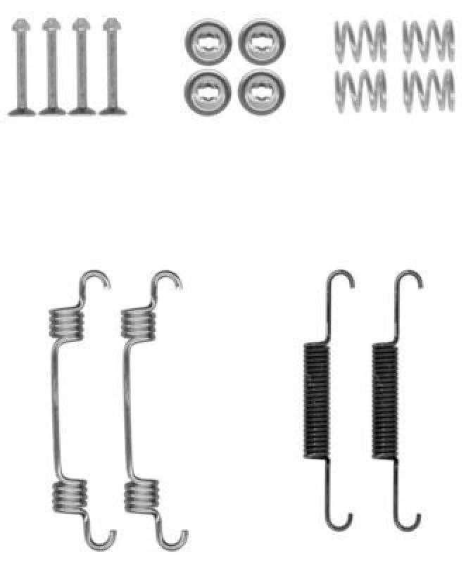 Image of HELLA Brake shoe fitting kit HELLA 8DZ 355 202-001