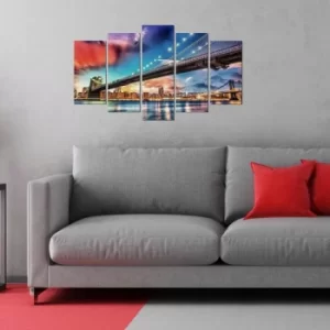 Image of 5BRMDF-6 Multicolor Decorative MDF Painting (5 Pieces)