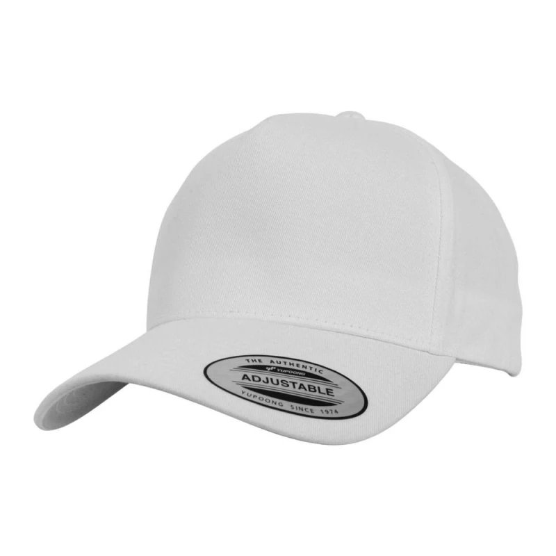 Image of Flexfit Mens Classic 5 Panel Baseball Cap in White White Male One Size