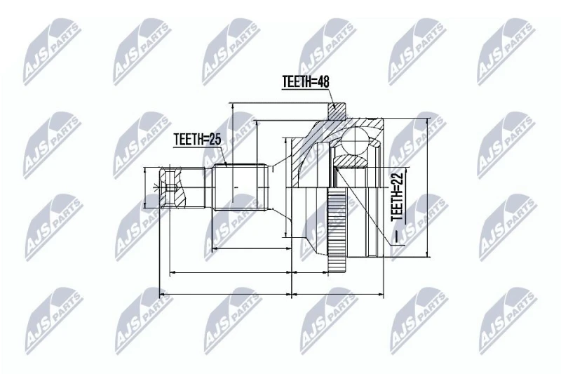 Image of NTY CV joint kit NTY NPZ-CT-016