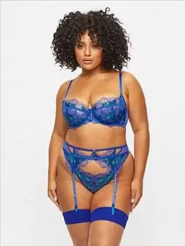 Image of Ann Summers Bras The Ambitious Non Pad Fuller Bust Balcony Bra, Bright Blue, Size 36Dd, Women