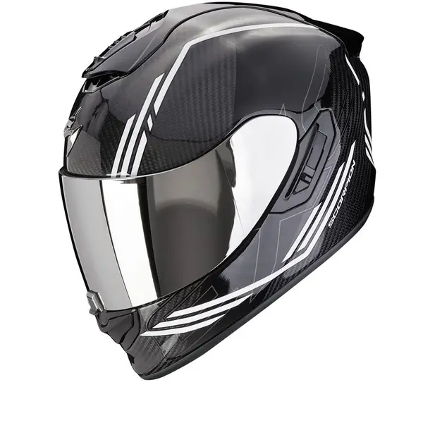 Image of Scorpion EXO-1400 Evo 2 Carbon Air Reika Black-White Full Face Helmet L