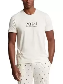 Image of Polo Ralph Lauren Chest Logo Lounge T-Shirt, Cream, Size 2XL, Men