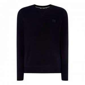 image of Antony Morato Crew Logo Sweatshirt - NIGHT Blue 7066