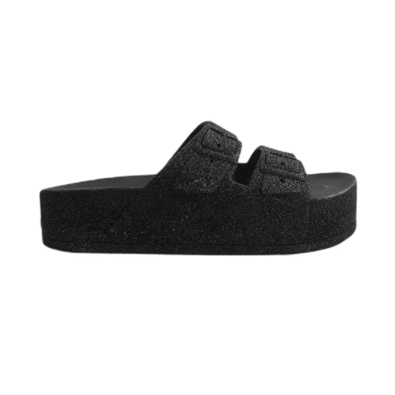 Image of Cacatoes Womens sandals Cacatoes Caipirinha Glitter Noir Female 40