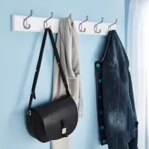 Image of House of Home Quality 6 Double Coat Hooks Wall Or Door Mountable With Fixings