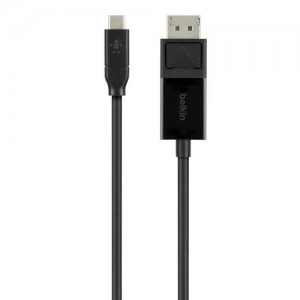 Image of Belkin B2B103-06-BLK video cable adapter 1.8 m USB Type-C DisplayPort Black