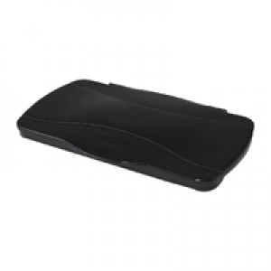 Image of Rubbermaid Slim Jim Black Hinged Lid 2674-00-BLA