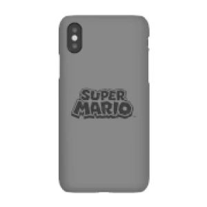 image of Nintendo Super Mario Distressed Logo Phone Case - iPhone X - Snap Case - Gloss