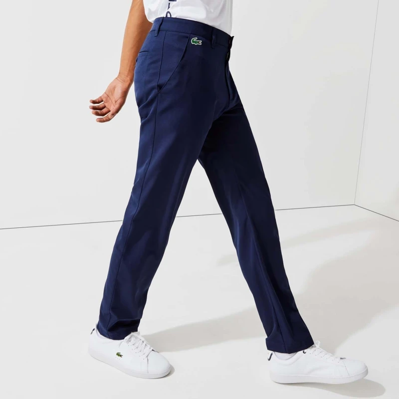Image of Lacoste Stretch Golf Chino Pants - Blue Blue S
