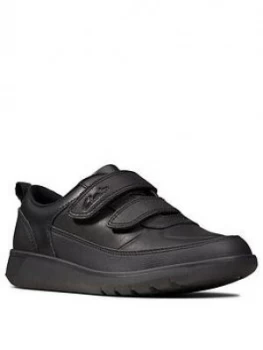 Clarks Boys Scape Flare School Shoes - Black