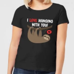 Image of I Love Hanging With You Womens T-Shirt - Black - 3XL - Black