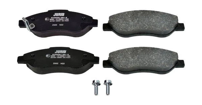 Image of JURID 573205J Brake pad set with acoustic wear warning, with accessories Brake Pad Set,disc brake (402)
