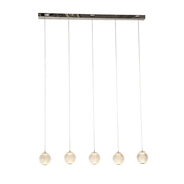 image of Searchlight Allure LED Bar Ceiling Pendant Light - Chrome