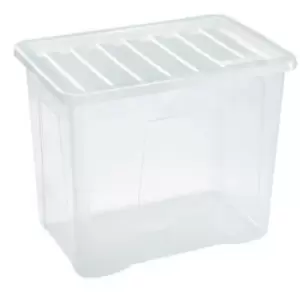 image of Plastic Storage Box 80 Litres Large - Clear by Premier