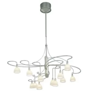 image of Linea Verdace Lunar Multi Arm Pendant Ceiling Light Satin Nickel