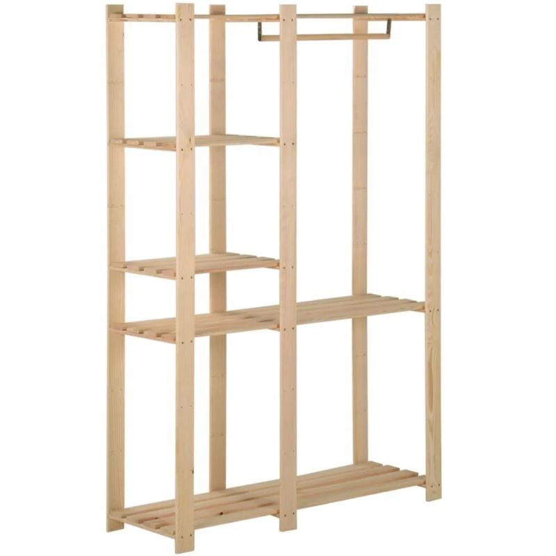 Image of VIDAXL Clothes Rack 110x38x170cm Solid Pinewood Vidaxl 8720286652275