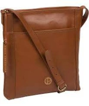 image of Pure Luxuries London Vintage Dark Tan 'Plumpton' Cross Body Bag