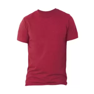 image of Canvas Triblend Crew Neck T-Shirt / Mens Short Sleeve T-Shirt (XL) (Solid Red Triblend)