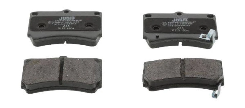 Image of JURID 572145J Brake pad set with acoustic wear warning, without accessories Brake Pad Set,disc brake (402)