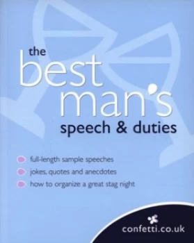 Image of The Best Mans Speech and Duties by Confetti.Co.Uk Paperback