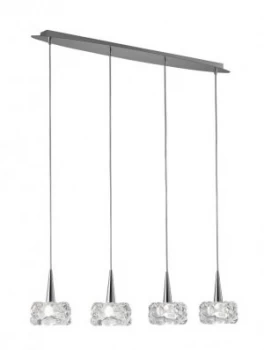 Image of Ceiling Pendant 4 Light G9 Line, Polished Chrome