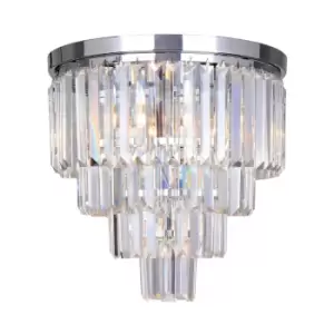 Amedeo Ceiling Light, Chrome, Glass, 5x E14