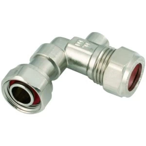 Image of Wickes Compression Service Valve Elbow - 12 x 15mm